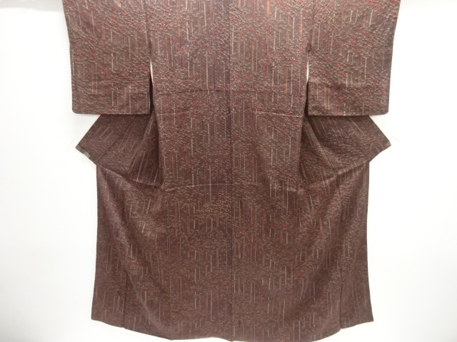 竹笹模様小紋着物